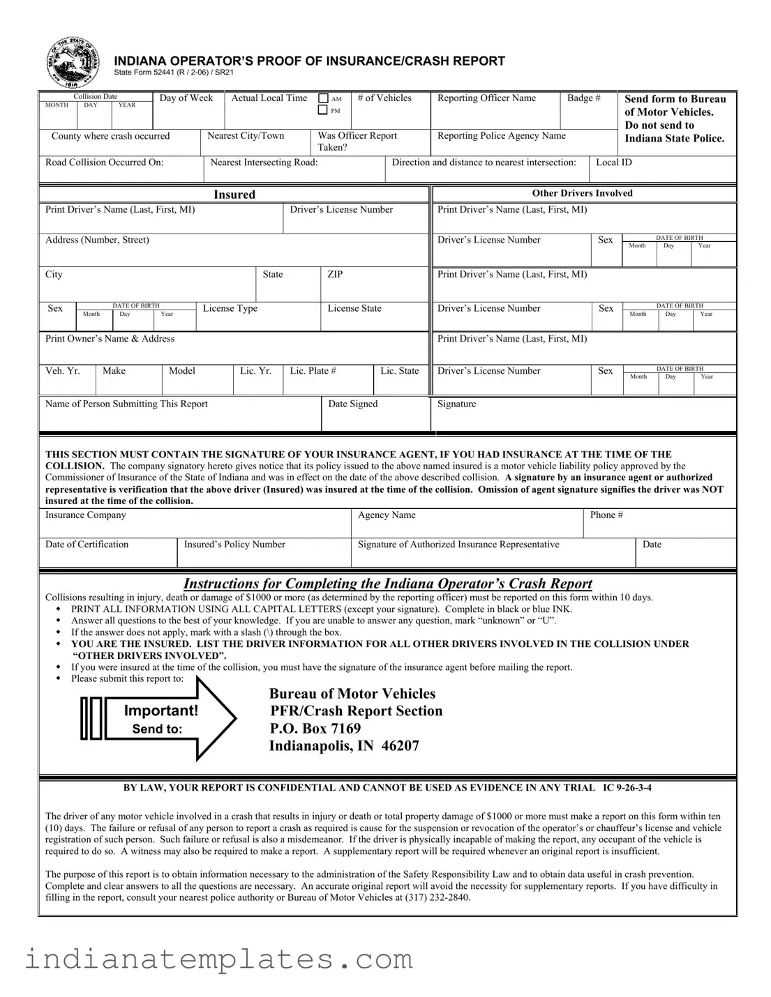 Fill in Your Indiana Sr21 Form