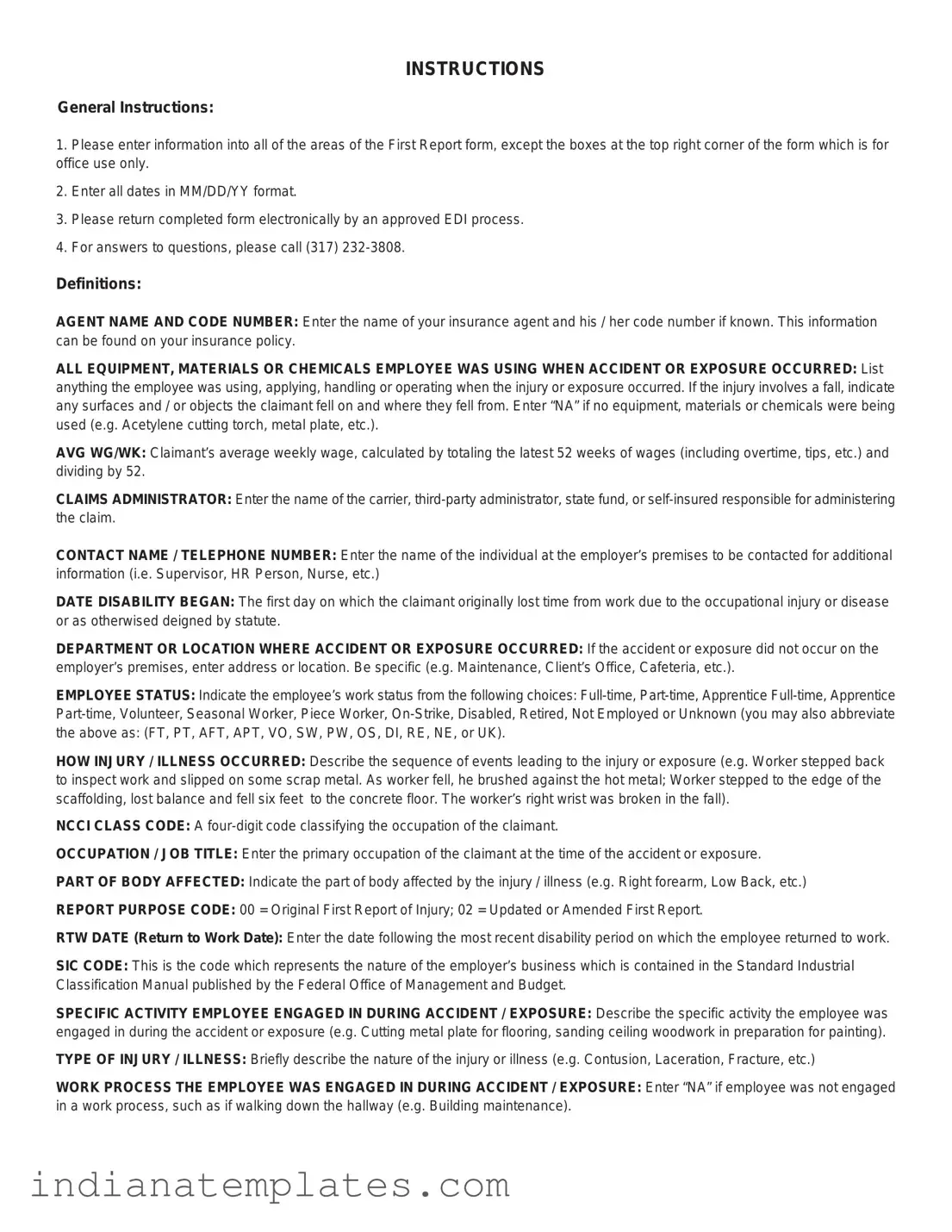 Fill in Your Indiana State 34401 Form