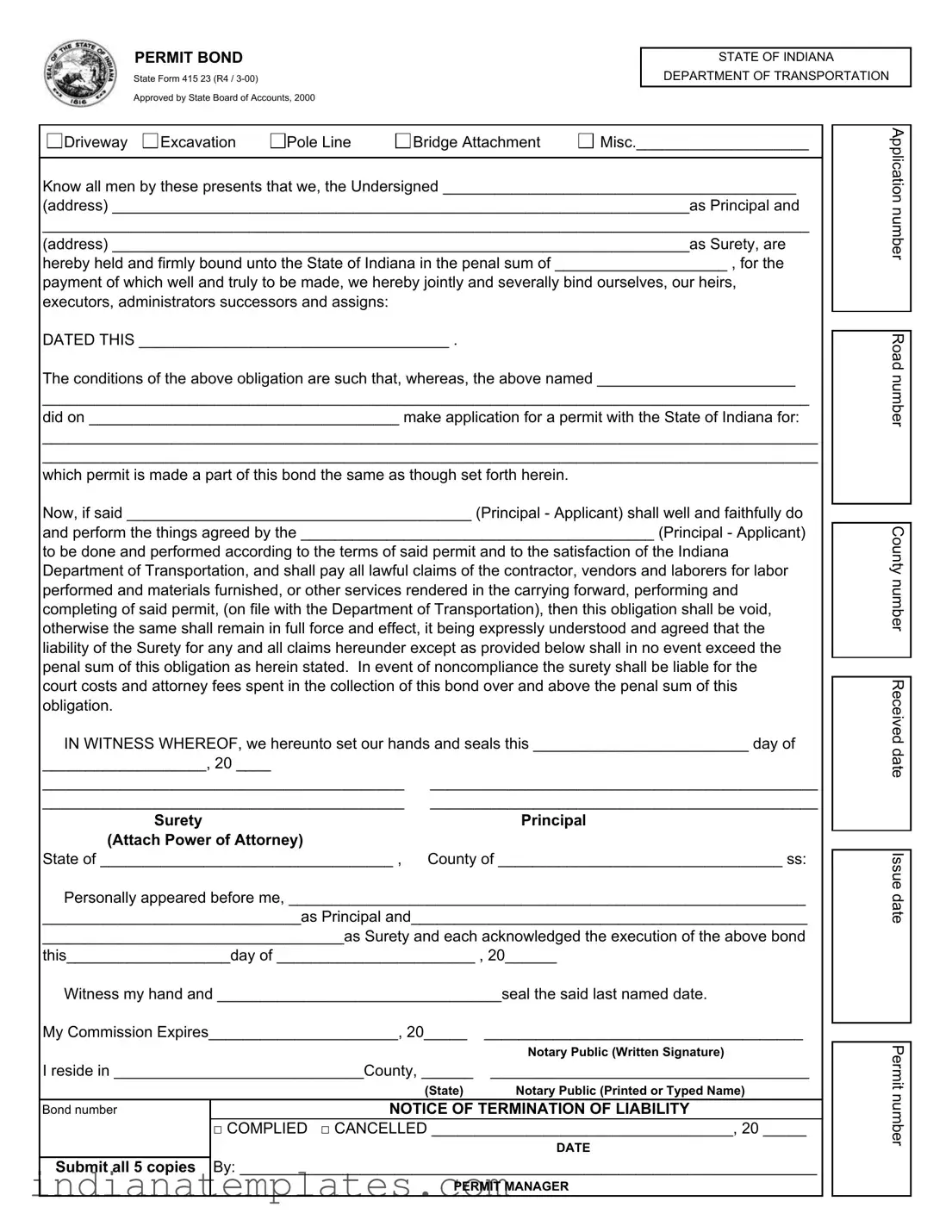 Fill in Your Indiana State 415 23 Form