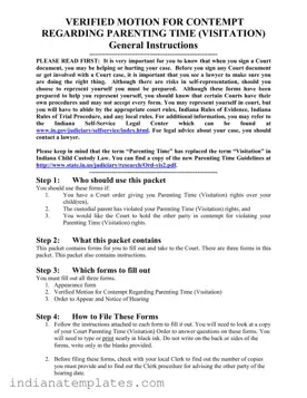 Fill in Your Contempt Of Court Indiana Form